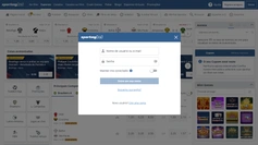 Tela de login da Sportingbet